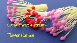 How to make your own flower stamen  Quick easy amp cheap way to DIY flower stamen  Paper flower [upl. by Yenaffit]