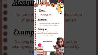 Enervate  Words Meaning youtubeshorts shorts english englishvocabulary [upl. by Merrow]