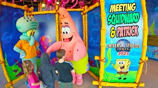 Meeting Squidward amp Patrick at Universal Studios 2023 4K [upl. by Aham]