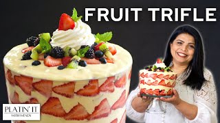 Super EASY Fruit Custard Trifle Recipe [upl. by Michaele]