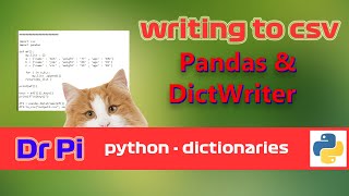 How to write to a csv  Pandas or csvDictWriter for a List of Dictionaries [upl. by Clemens]