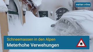 Schneemassen in den Alpen ❄  WetterOnline vor Ort [upl. by Maiga]