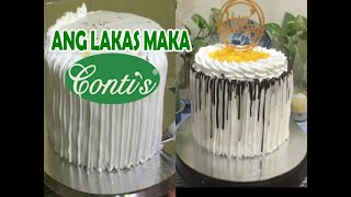 ANG LAKAS MAKA CONTIS CAKE  MANGO BRAVO CAKE USING 1M NOZZLE Contis Mango Bravo Inspired Cake [upl. by Domenic]