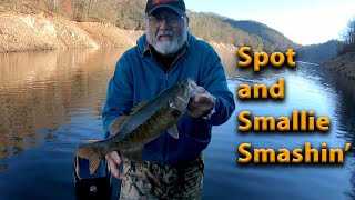 Winter fishing on Fontana Lake  NC Dec 2021 [upl. by Nylarac]