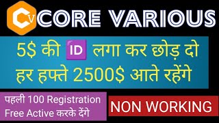 145 करोड़ 15 महीनों में  । NON WORKING । Core Various Full Plan । New Mlm Plan 2024 । Core Coin [upl. by Cenac]