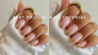 BEST BEGINNER FRIENDLY POLYGEL TUTORIAL  NAIL DIY TUTORIALS  EASY QUICK AND LONGLASTING [upl. by Neirb887]