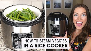 How to Steam Vegetables in the Aroma Rice Cooker and Vegetable Steamer [upl. by Goetz]