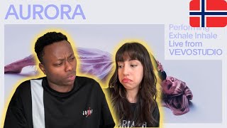 REACTION TO AURORA  Exhale Inhale Live  Vevo Studio Performance [upl. by Joel]