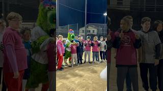 The Philly Phanatic came to Isaiah’s baseball game phillies mascot autismacceptance [upl. by Giacinta]