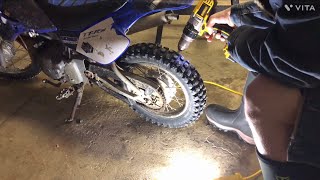 Finishing Studding The Dirtbike Tires [upl. by Yrakaz230]