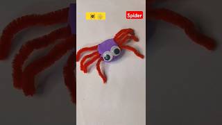 Easy Spider craft from clay New creative ideas spider animals trending craft diy art shorts [upl. by Arannahs]