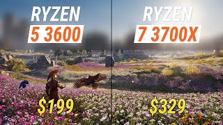 Ryzen 5 3600 vs Ryzen 7 3700X  19 games  Full HD [upl. by Yetsirhc]