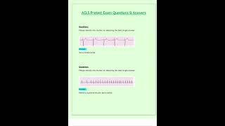 ACLS Pretest Exam Questions amp Answers Latest 2024 2025 [upl. by Ibloc]