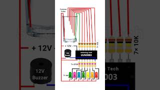 How to make water 💦 level indicator alarm circuit shorts diy [upl. by Gavrilla]