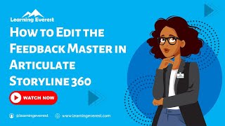 How to edit the feedback master in Articulate Storyline 360 [upl. by Barling]