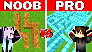 NOOB VS PRO GIANT MAZE BUILD CHALLENGE [upl. by Knowlton781]