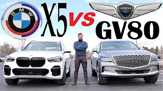 2023 BMW X5 VS 2023 Genesis GV80 Did Genesis Beat BMW At Their Own Game [upl. by Lapo]