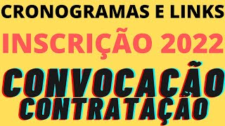 CRONOGRAMA DA INSCRIÇÃO PARA DESIGNAÇÃO 2022 [upl. by Llennol645]