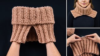 The simplest knitted snoodcollar  hand knitting easy [upl. by Theis]