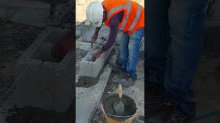 Masonry work masonrywork block shortvideo pinoyvloggers [upl. by Lalad658]