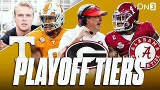 College Football Playoff TIERS  Tennessee RISING Georgia vs Alabama Clash Miami Canes CONTENDER [upl. by Kinelski]