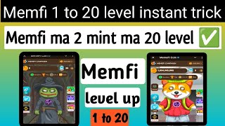 Memfi level up trickMemfi hackmemfi 1 to 20 level trick Memfi level booster [upl. by Jurkoic795]