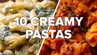 10 Creamy amp Satisfying Pasta Dishes [upl. by Munroe]