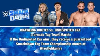 WR3D 2K23  Smackdown 31122  Brawling Brutes vs Undisputed Era [upl. by Eissahc]