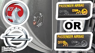 How to Turn On or Off the Passenger Airbag on OpelVauxhall [upl. by Arber769]