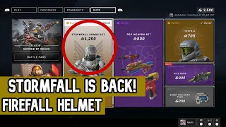 HALO INFINITE ITEM SHOP  STORMFALL IS BACK  FIREFALL HELMET [upl. by Burner]