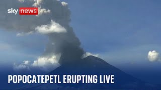 Watch Mexico’s Popocatépetl volcano [upl. by Soisatsana]