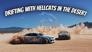 DRIFTING WITH HELLCATS IN THE DESERT scatpack crashed [upl. by Cita]