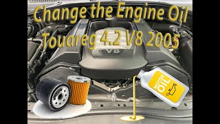 How to change the Oil on VW Touareg 42 V8 310hp 20022006 [upl. by Namrej]