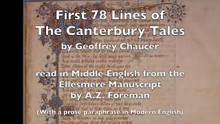 Opening of Chaucers Canterbury Tales read In Southeastern English Ca 1350  1400 Fixed Version [upl. by Anyek]