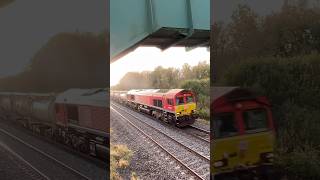 Train at Willington 66056 ACCELERATING hard 6 Miles to Derby [upl. by Annavoj]