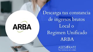 Como descargar tu constancia de inscripción de ingresos brutos ARBA [upl. by Penland639]