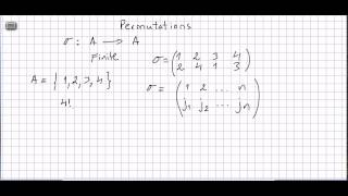 Linear Algebra 103 Permutations 1 [upl. by Adriano]