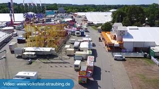 Drohnenvideo Gäubodenvolksfest  6 Tage vor Beginn 2017 [upl. by Arob]