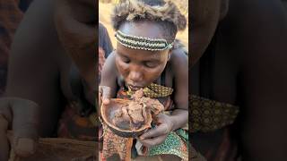 Hadzabe tribe Eating breakfast [upl. by Peria]