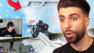 Reacting to the Worlds BEST Apex Player 9000 Damage World Record [upl. by Ardnaik718]