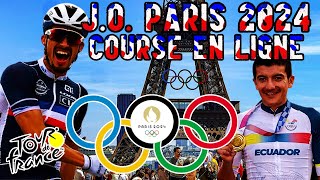 JEUX OLYMPIQUES PARIS 2024  COURSE CYCLISTE EN LIGNE  Tour de France 2024 [upl. by Atrice6]