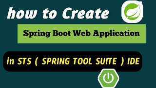 how to create first spring boot web application project in sts ide Spring tool Suite in telugu [upl. by Leaw95]