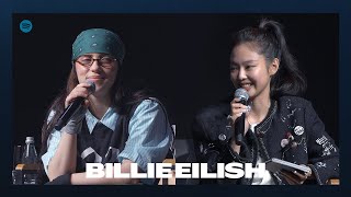 Spotify Presents Billie Eilish HIT ME HARD AND SOFT QampA with JENNIE [upl. by Shields595]