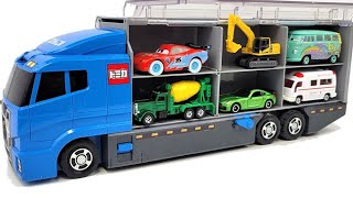 13 Type Tomica Cars ☆ Tomica opened and stored in the big convoy [upl. by Adiam]