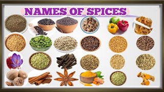 names of spices spices vocabulary some spices names in English and Telugu [upl. by Tansy]