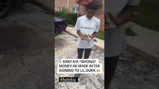 BABY KIA SHOWS MONEY HE MADE AFTER SIGNING TO LIL DURK babykia lildurk viral undergroundrap [upl. by Cai301]