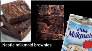 condensed milk brownies  easy and quick condensed milk brownies  teatime brownie cakes [upl. by Ahsinoj]