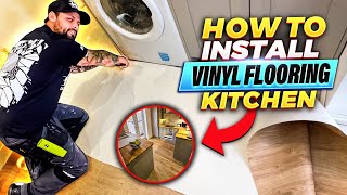 How To Install Vinyl Flooring In A Kitchen  Step By Step Guide [upl. by Idoux791]