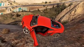 GTA 5 Driving off Mt Chiliad Crashes Compilation 42 With Roof And Door Deformation [upl. by Fronnia]