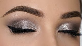 QUICK amp EASY Silver Smokey Eye Makeup Tutorial [upl. by Aihpos]